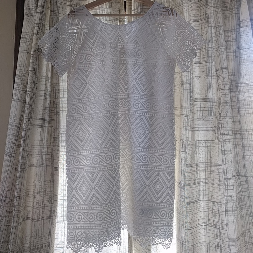 Beautiful Madewell White Lace Shift Dress